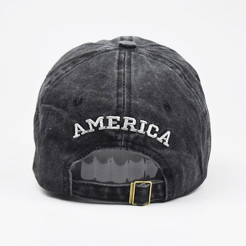 Load image into Gallery viewer, Women Baseball Cap Summer Denim Hats Men Spring USA Letter Flag Embroidery Baseball Hats Cotton Outdoor Vintage Visor Casual Cap
