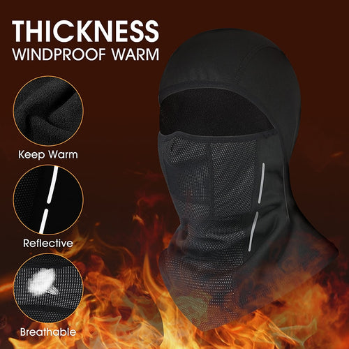 Load image into Gallery viewer, Warm Winter Cycling Cap Reflective Men Women Sport Scarf Balaclava Neck Warmer Ski Bicycle Motorcycle Running Cap Hat
