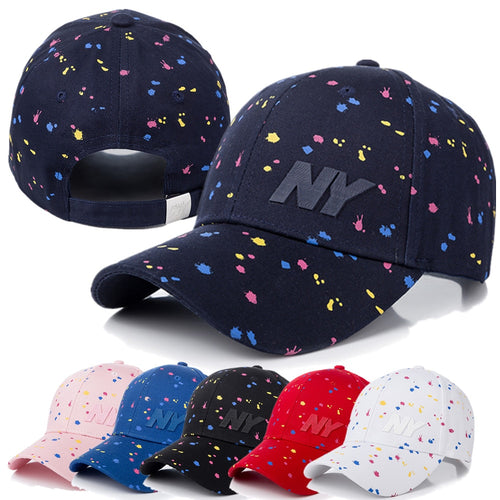 Load image into Gallery viewer, Women Cap Fashion NY Letter Patch Baseball Cap Female Polka Dot Printing Casual Adjustable Outdoor High Quality Hat Cap
