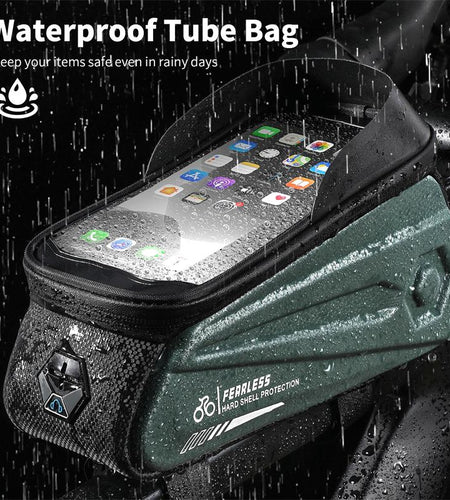 Waterproof Bicycle Bag 7.0 Inch Sensitive Touch Screen Phone Bag MTB Road Bike Front Frame Bag Cycling Accessories