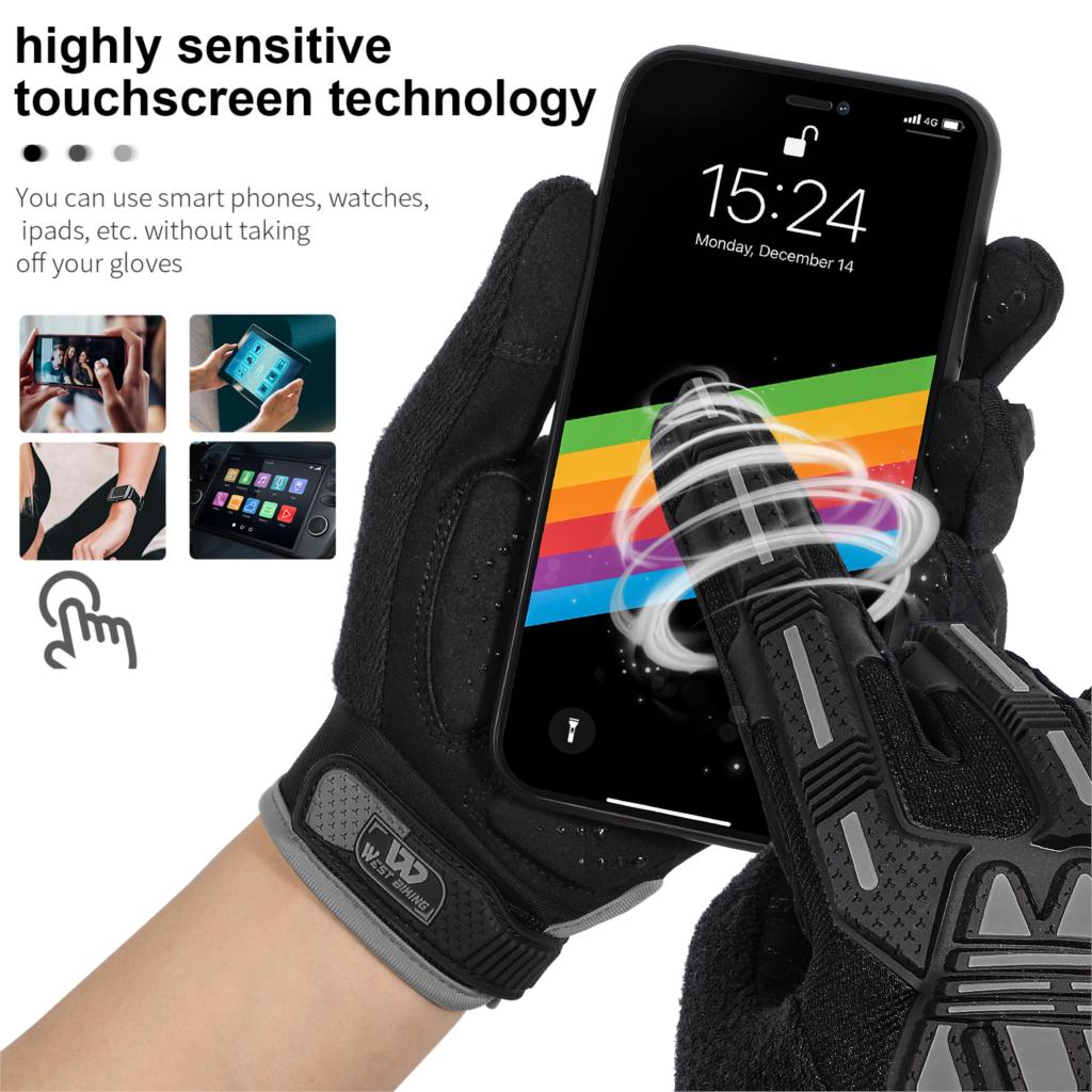 Full Finger Bike Gloves Shockproof Sport Military Tactical Gloves Motorcycle MTB Bicycle Touch Screen Cycling Gloves