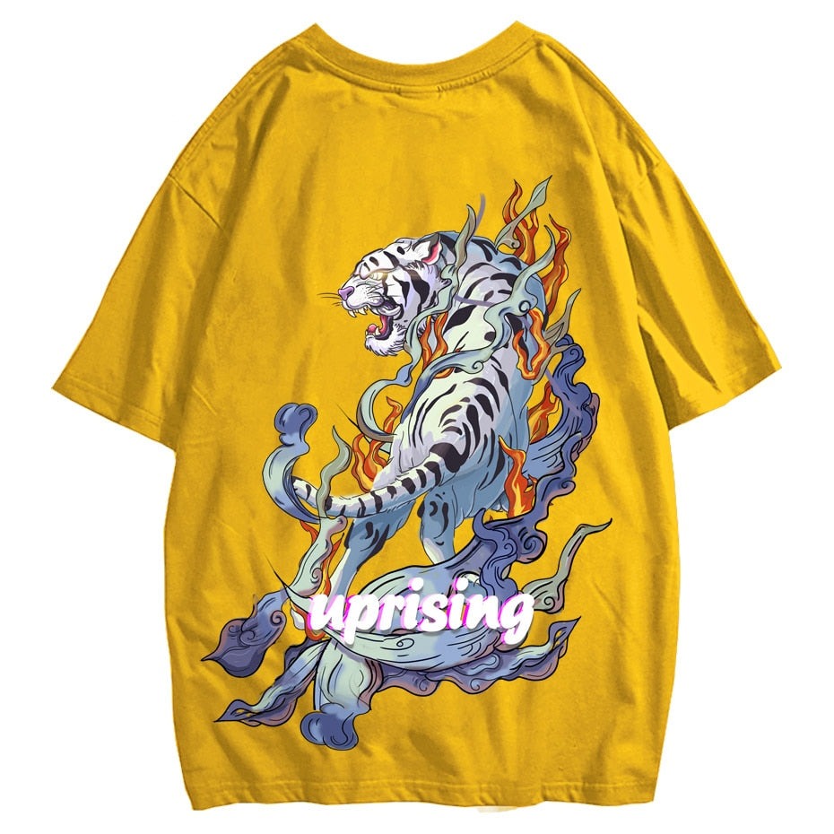 Men's T-Shirt New Streetwear Summer Cotton T Shirt Hip Hop Fashion Tiger Animal Print Gym Woman Casual Tees Tops T Shirts