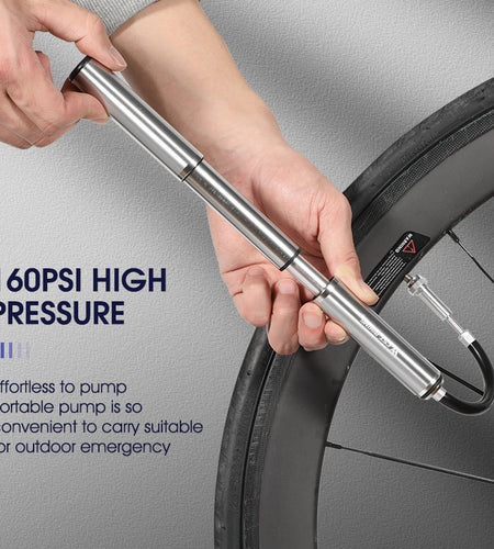 Portable Mini Bike Pump High Pressure With Hose Mountain Road Bicycle Schrader Presta Valve Alloy Cycling Inflator