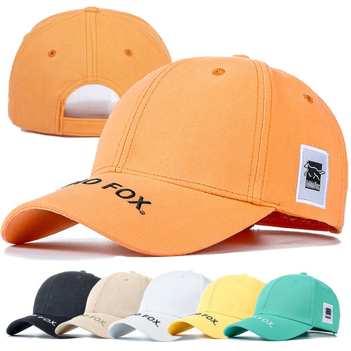 Load image into Gallery viewer, Unisex Stylish Cap Cotton Hats For Women Fashion Fox Side Embroidery Baseball Cap Men Outdoor Popular Streetwear Hat Cap
