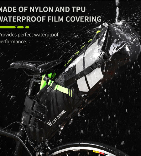 10L 17L Bike Saddle Bag Large Capacity Foldable Cycling Bag Waterproof Reflective MTB Road Bicycle Trunk Pannier