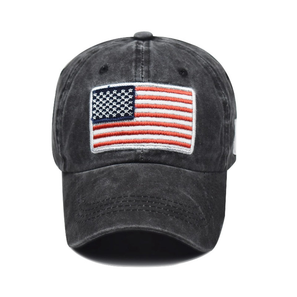 Women Baseball Cap Summer Denim Hats Men Spring USA Letter Flag Embroidery Baseball Hats Cotton Outdoor Vintage Visor Casual Cap