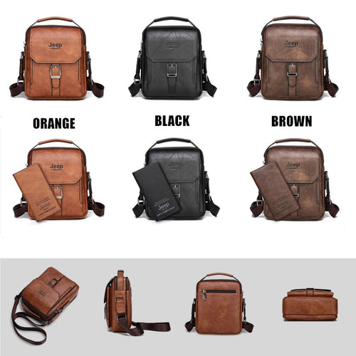 Load image into Gallery viewer, Man&#39;s Tote Hand Bag Crossbody Business Casual Daypacks Leather 2020 New Men Fashion Messenger Shoulder

