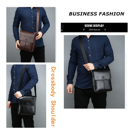 Load image into Gallery viewer, Fashion Men&#39;s Handbag Shoulder Bag Vintage PU Leather Retro Messenger Bag Stylish Casual Male Crossbody Shoulder Bags
