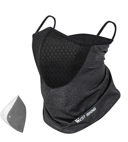Summer Cycling Headwear Activated Carbon Filter Anti-Pollution Sport Scarf Running Face Cover Protection Accessories
