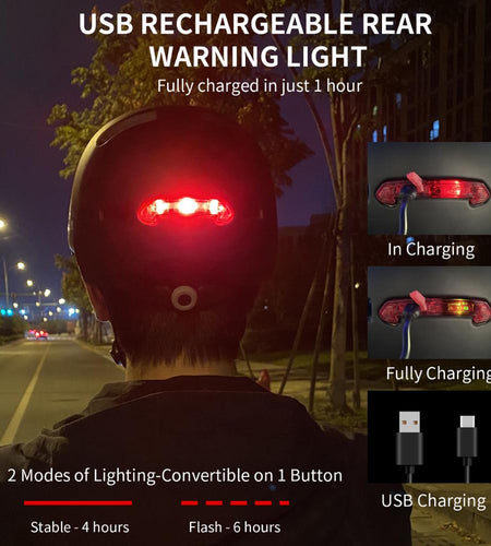 Bicycle Helmet LED Light Rechargeable MTB Road Electric Bike Helmet Motorcycle Scooter Men Women Cycling Safe Cap