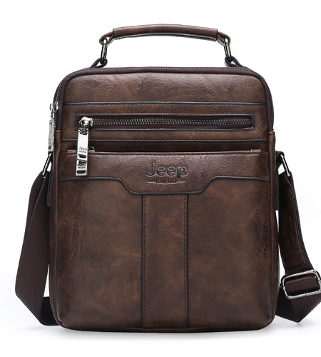 High quality Tote Fashion Business Man Messenger Bag Big Size Split Leather Bags Brand Men's Crossbody Shoulder Bags