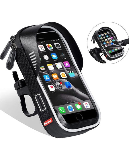 Waterproof Bicycle Bag Mobile Phone Mount Bag For 6.5 inch iPhone Samsung Phone Mount  MTB Cycling Handlebar Bags