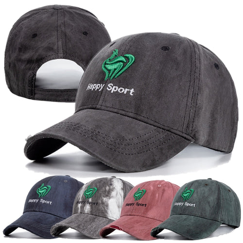 Load image into Gallery viewer, Men&#39;s Cotton Baseball Cap Green Big Cock Embroidery Summer Hats For Men Happy Sport Outdoor Hole Edging Caps
