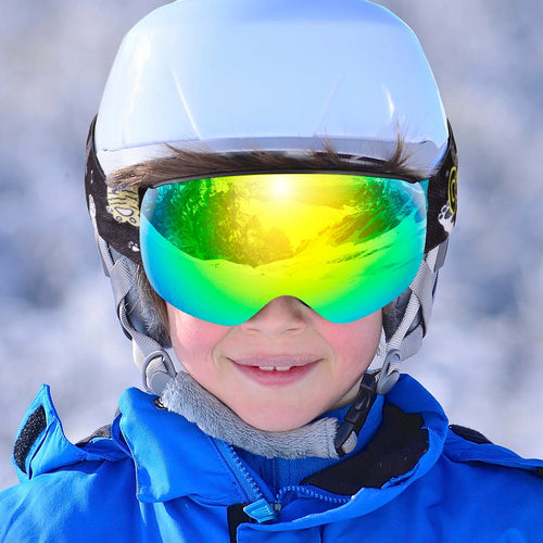 Load image into Gallery viewer, Professional Children Ski Goggles Anti-fog Frameless Ski Eyewear Windproof Sports Equipment Winter Ski Goggles for kids
