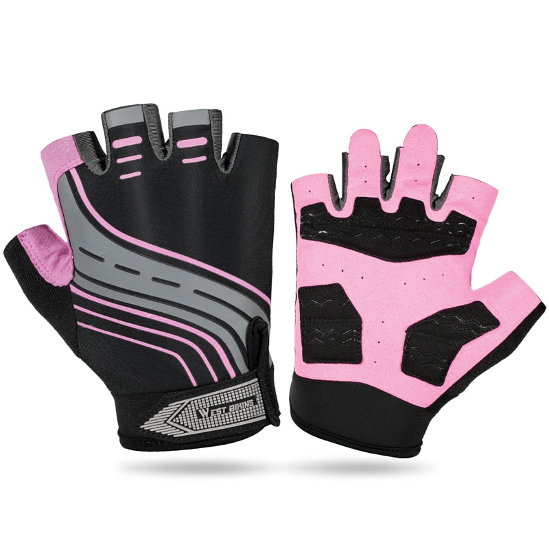 Cycling Gloves Women Men Anti Slip Half Finger Summer Sport Gloves Breathable MTB Bike Gym Fitness Bicycle Gloves
