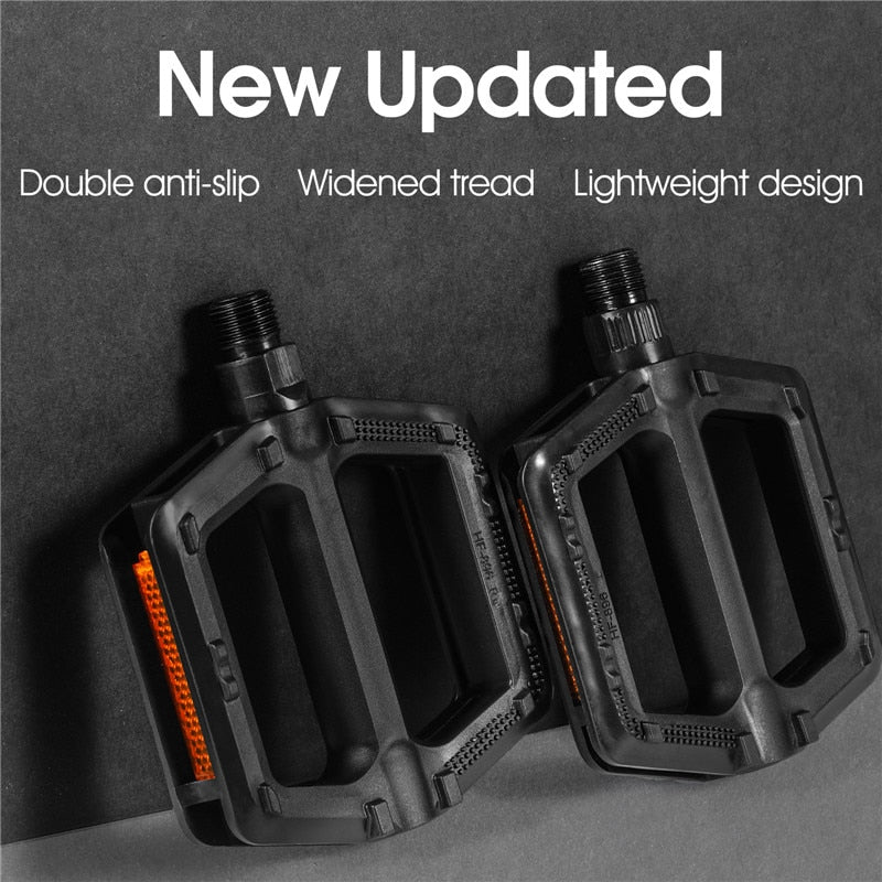 1 Pair High Quality Portable MTB Bike Bicycle Pedals Plastic Road Bike Double DU Pedals Cycling Mountain Bike Parts