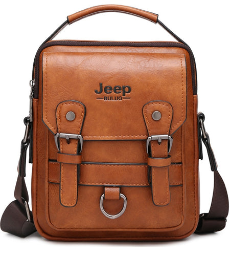 Man's Crossbody Shoulder Bag Multi-function Men Handbags Large Capacity Split Leather Bag For Man Travel