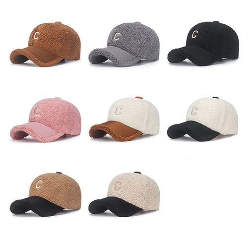 Load image into Gallery viewer, Women&#39;s Winter Baseball Cap Solid Fashion Dad Hat Hip Hop Snapback Caps Casquette Homme Female Warm Kpop Women Hat
