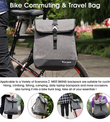 25L Multifunction Bike Bag MTB Road Bicycle Rack Rear Pannier Bags Laptop Backpack Travel Sports Cycling Accessories