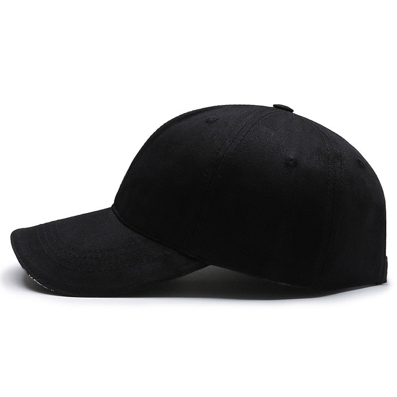 Solid Black Cap Adjustable Cotton Baseball Cap Men Snapback Women Dad Hat Bone Casquette Summer Hats For Adult