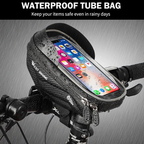 Load image into Gallery viewer, Bicycle Bag High Quality EVA Waterproof Top Tube Bike Bag Touchscreen Cell Mobile Phone Bag 6.0-7.2 inch Phone Case
