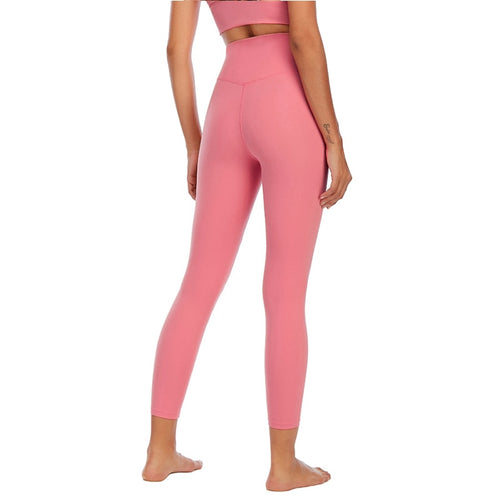 Load image into Gallery viewer, Yoga Leggings High Waist Yoga Pants Women Pink Anti-sweat Fitness Skin Workout Gym Leggings
