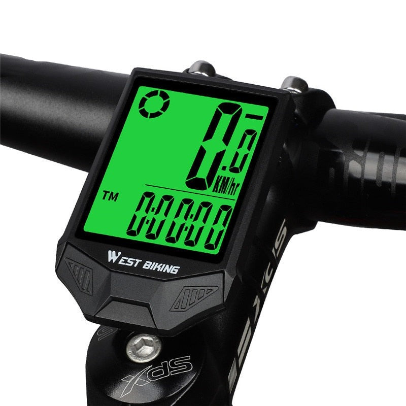 Waterproof Wireless Bicycle Computer MTB Road Bike Stopwatch Speedometer Large Digital Backlight Cycling Odometer