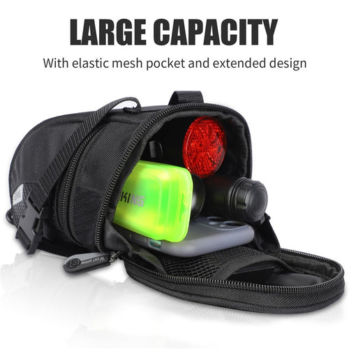 Load image into Gallery viewer, Bicycle Saddle Bag Rainproof Bicycle Pannier 3D Shell Reflective Rear Seatpost Bag Basket MTB Cycling Accessories
