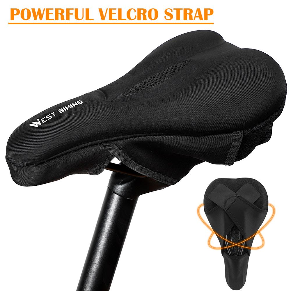 Silicone Gel Bike Saddle Cover Comfort Soft MTB Road Bike Seat Anti-slip Shockproof Cycling Cushion With Rain Cover