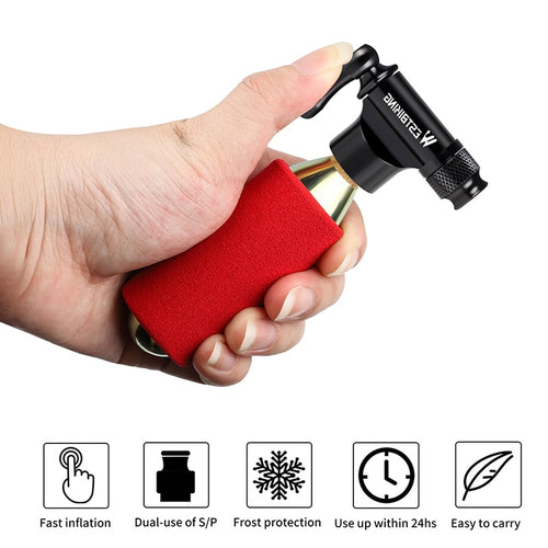 Load image into Gallery viewer, CO2 Pump Bike Mini Hand Pump MTB Road Bicycle Air Inflator Schrader Presta Valve Adapter Ball Cycling Accessories
