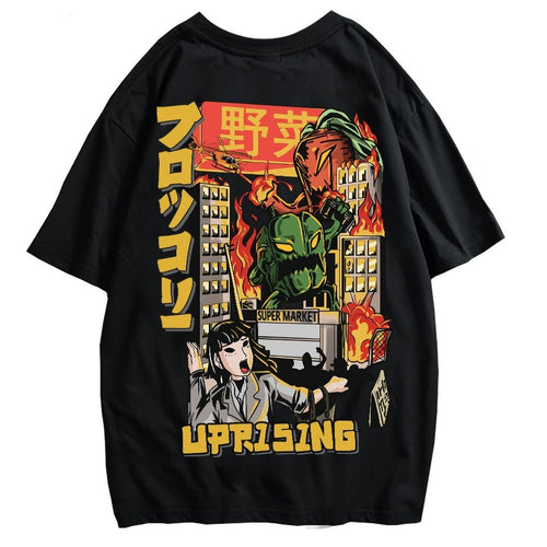 Load image into Gallery viewer, Men Hip Hop T Shirt Japanese Harajuku Cartoon Monster T-Shirt Streetwear Summer Tops Tees Cotton Tshirt Oversized HipHop
