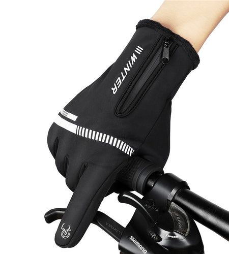 Cycling Gloves Winter Fleece Thermal MTB Bike Gloves Touch Screen Outdoor Camping Hiking Motorcycle Bicycle Gloves