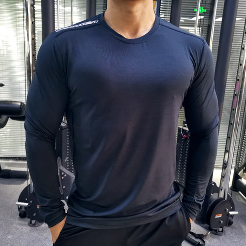 Load image into Gallery viewer, Men Compression T-Shirts Tops Homme Gym Sport Running Clothing Fitness Tight Long Sleeve Tees Dry Fit Rashguard Mma Sweatshirt
