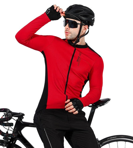 Long Sleeve Cycling Jersey Breathable Team Racing Sport Bicycle Jersey Men Shirt Clothing Comfortable Bike Jersey
