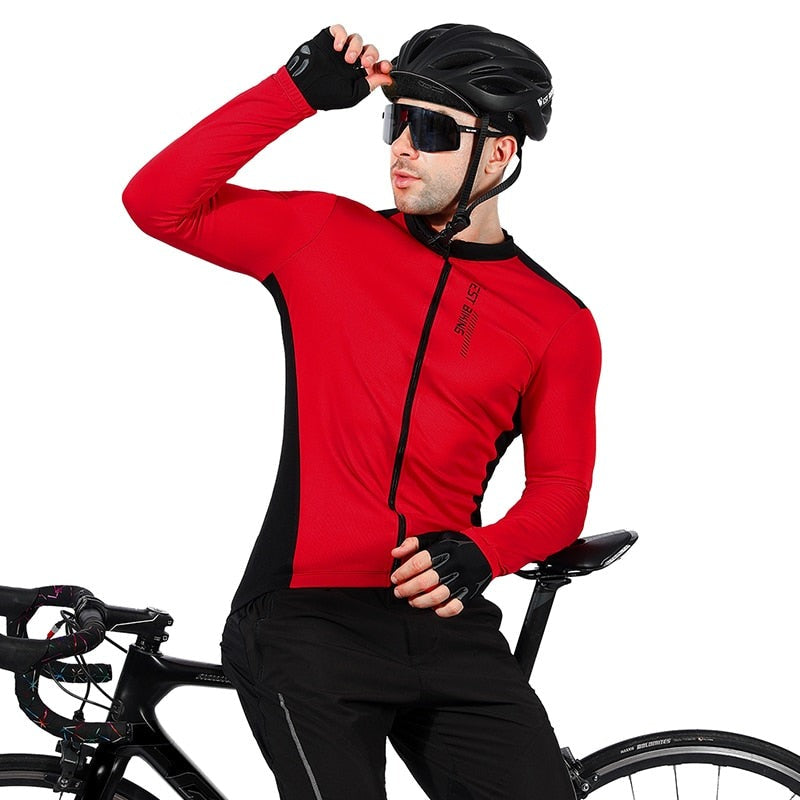 Long Sleeve Cycling Jersey Breathable Team Racing Sport Bicycle Jersey Men Shirt Clothing Comfortable Bike Jersey