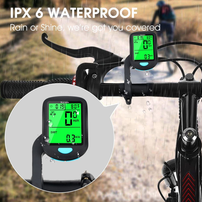 Wireless Bicycle Computer Waterproof Speedometer LED Backlight Odometer MTB Road Bike Stopwatch Cycling Accessories