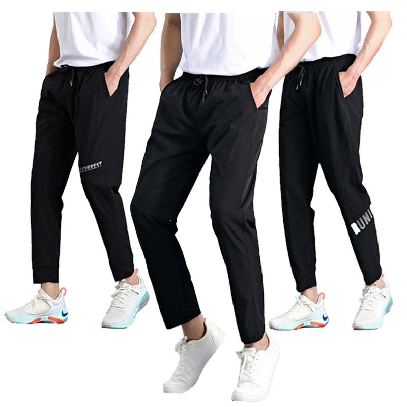5XL Plus Size Men Casual Pants Running Fitness Sports Elasticity Breathable Thin Slim Fit Sweatpants Exercises Full Length