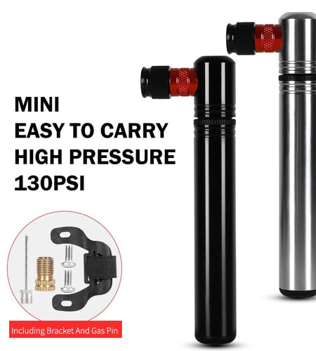 130PSI Mini Bicycle Pump Cycling Hand Air Pump Ball Tire Inflator Schrader Presta Dunlop Valve MTB Road Bike Pump