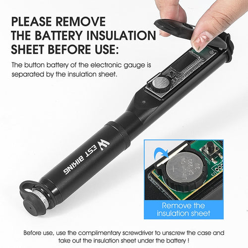 Load image into Gallery viewer, Portable Bike Pump High Pressure Digital Gauge Hose MTB Road Bicycle Pump Schrader Presta Valve Cycling Hand Pump
