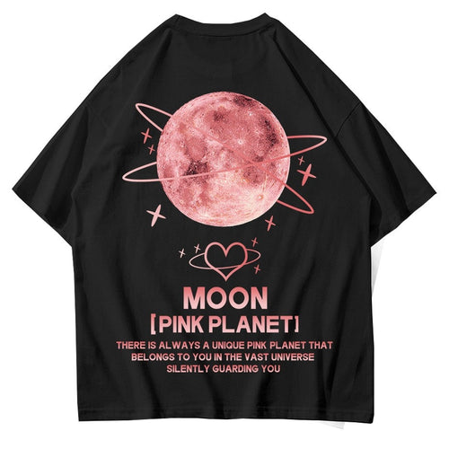 Load image into Gallery viewer, PINK HIP HOP Men T Shirt Cotton tShirt O-Neck Short-Sleeve New Style Dawn with the Moom D Gray Man Women T-Shirt
