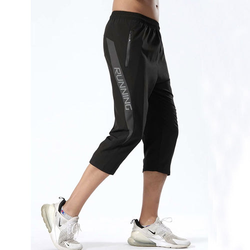 Load image into Gallery viewer, Men&#39;s 3/4 Sports Pants Running Shorts Gym Wear Fitness Workout  Tennis Basketball Soccer Training Leggings
