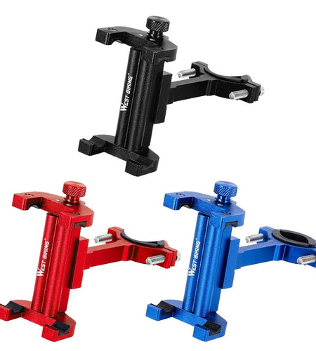 Aluminum Alloy Bike Mobile Phone Holder Adjustable Bicycle Phone Holder Non-slip MTB Phone Stand Cycling Accessories