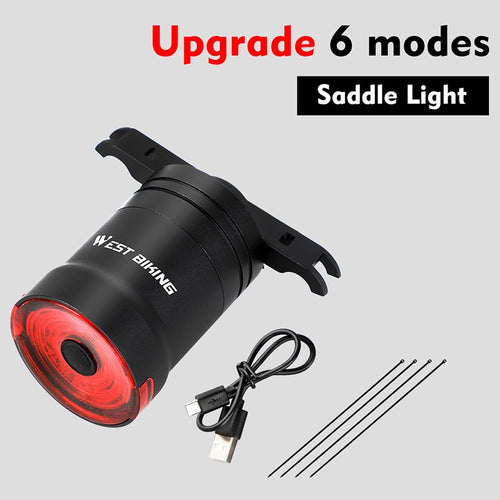 Load image into Gallery viewer, Smart Bicycle Flashlight MTB Road Bike Rear Light Auto Start/Stop Brake Sensing IPX6 Waterproof LED Charging Cycling Taillight
