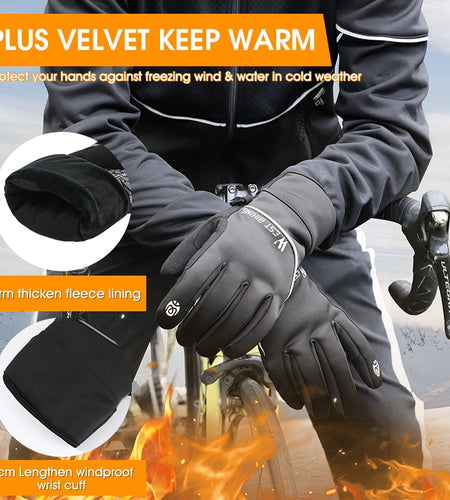 Winter Bike Gloves Thicken Warm Touch Screen Men Women Cycling Gloves Sport Running Ski MTB Bike Motorcycle Gloves