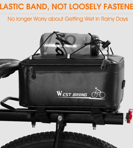 4L Waterproof Bike Trunk Bag Reflective MTB Electric Bicycle Bag Travel Luggage Carrier Cycling Seat Saddle Panniers
