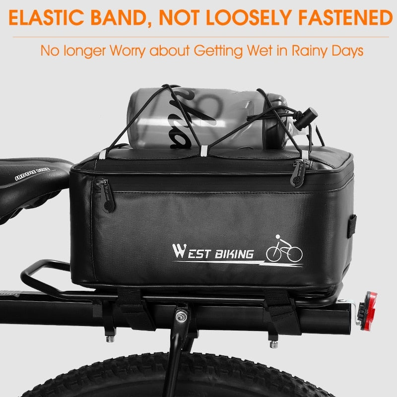 4L Waterproof Bike Trunk Bag Reflective MTB Electric Bicycle Bag Travel Luggage Carrier Cycling Seat Saddle Panniers