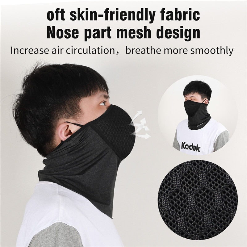 Summer Cycling Headwear Activated Carbon Filter Anti-Pollution Sport Scarf Running Face Cover Protection Accessories