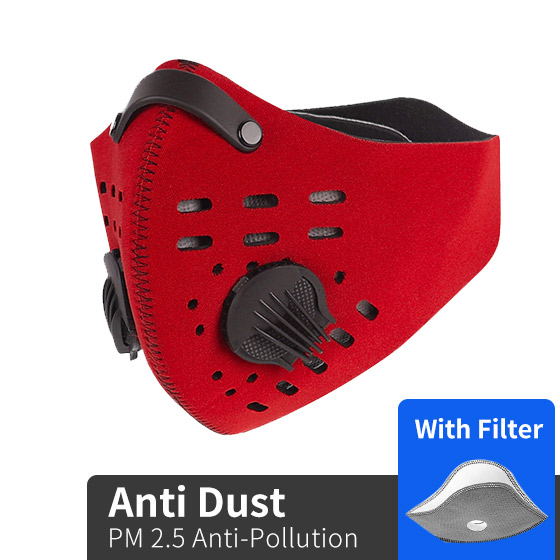 Sport Face Mask With Activated Carbon Filter PM 2.5 Anti Pollution Mask Training Running Anti-dust Cycling Mask
