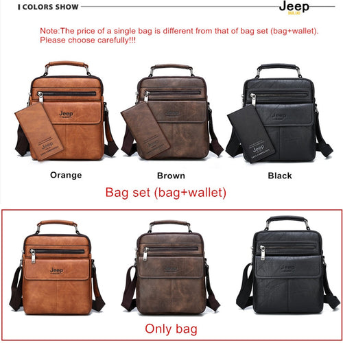 Load image into Gallery viewer, Brand Men&#39;s Crossbody Shoulder Bags High quality Tote Fashion Business Man Messenger Bag Big Size Split Leather Bags
