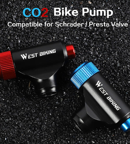 CO2 Mini Pump Bicycle Fast Air Inflator Portable Hand Pump Schrader & Presta Valve Adapter Cycling MTB Bike Pump